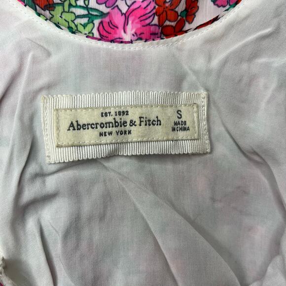 Abercrombie Floral Lace Mini Slip Dress Boho Cottagecore Crossback Lined Sz S - Picture 3 of 13